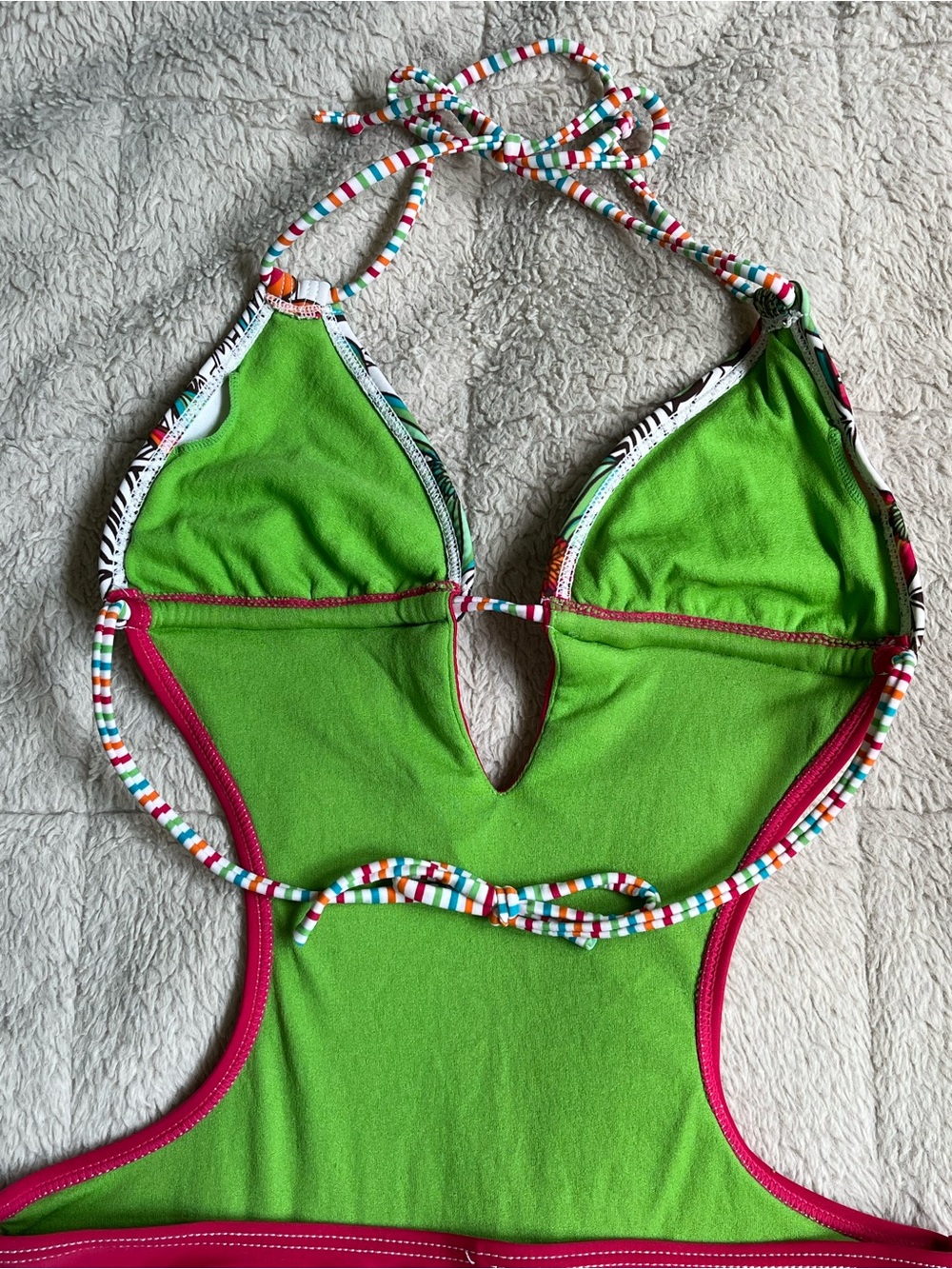 Y2K Ocean Pacific One Piece Cut Out Backless Swimsuit Size S/M - Picture 10 of 12